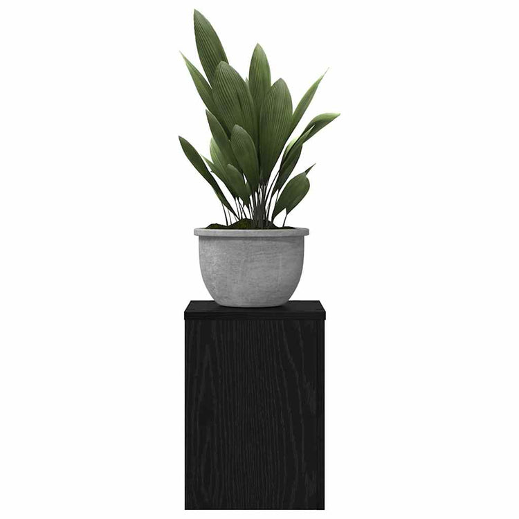 Vidaxxl support pour plantes 2 pcs chêne noir 25 x 25 x 35 cm bois d'ingénierie