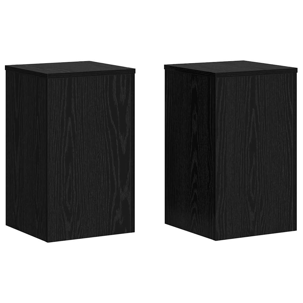 Vidaxxl support pour plantes 2 pcs chêne noir 30 x 30 x 50 cm bois d'ingénierie