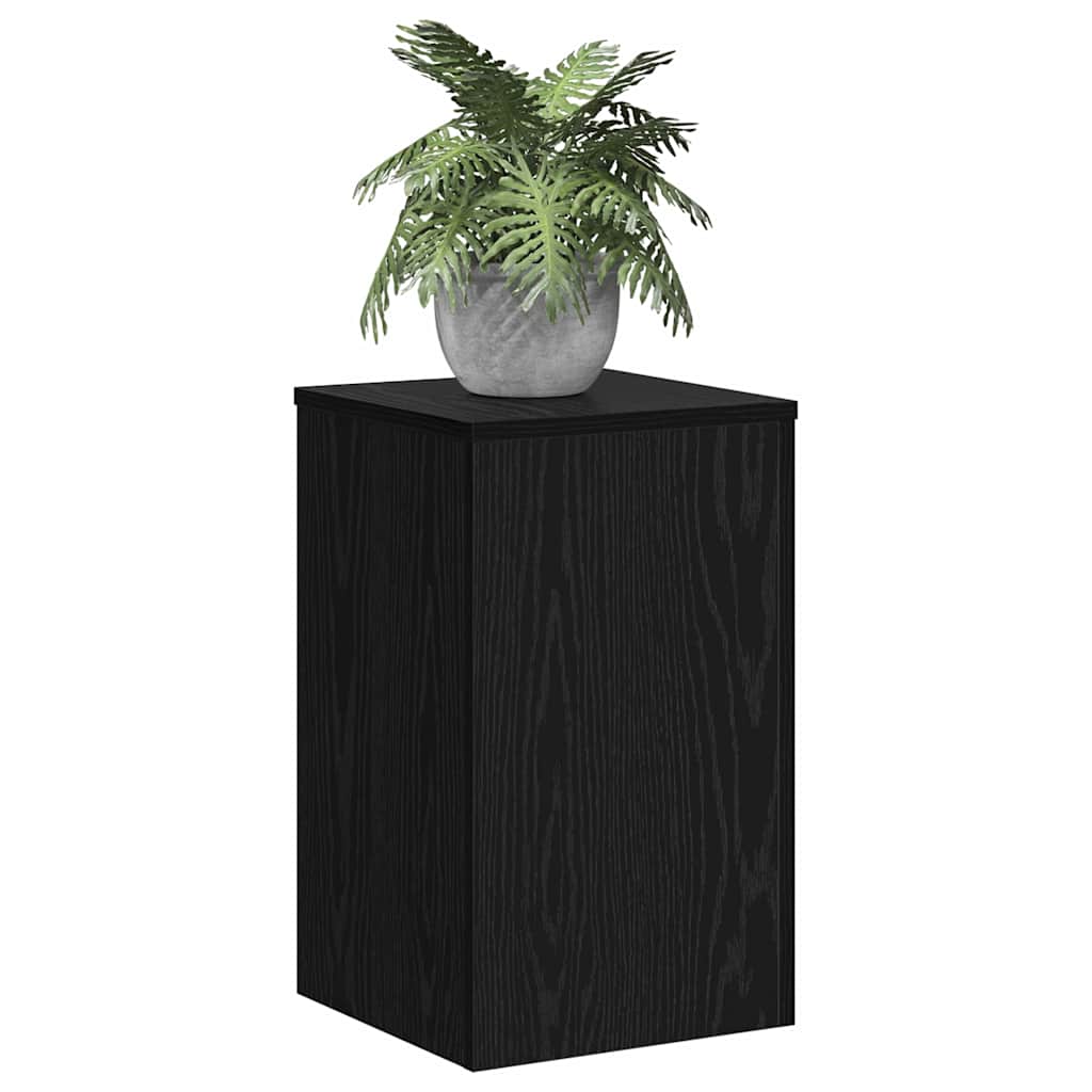 Vidaxxl support pour plantes 2 pcs chêne noir 30 x 30 x 50 cm bois d'ingénierie