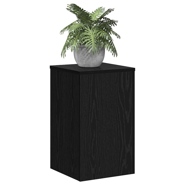 Vidaxxl support pour plantes 2 pcs chêne noir 30 x 30 x 50 cm bois d'ingénierie