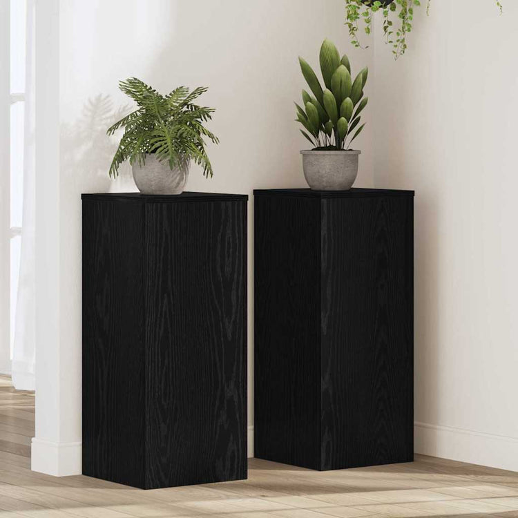 Vidaxx support pour plantes 2 pcs chêne noir 30 x 30 x 70 cm bois d'ingénierie