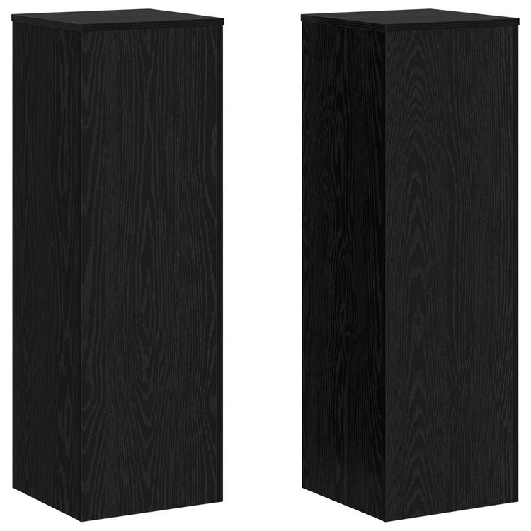 Vidaxxl support pour plantes chêne noir 33 x 33 x 100 cm bois traité