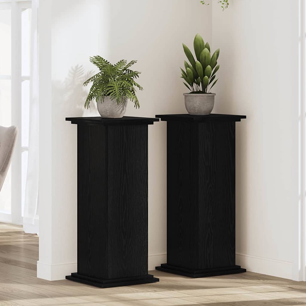 Vidaxx support pour plantes chêne noir 33 x 33 x 80 cm bois d'ingénierie