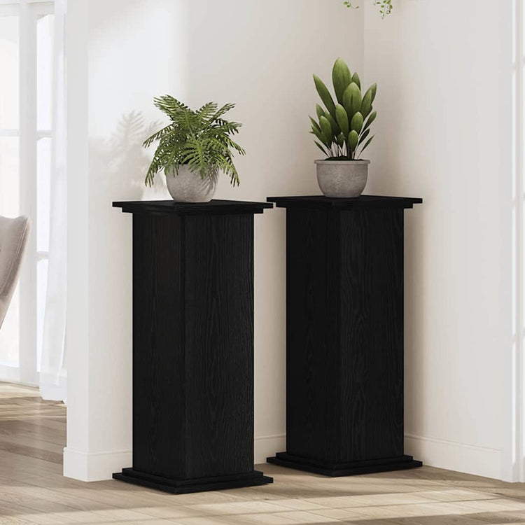 Vidaxx support pour plantes chêne noir 33 x 33 x 80 cm bois d'ingénierie