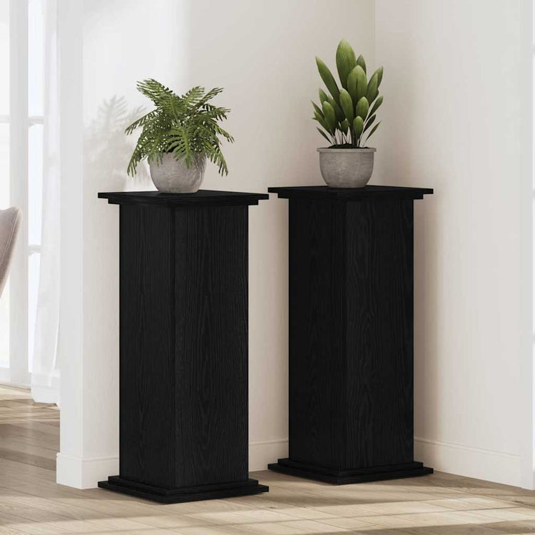 Vidaxxl support pour plantes chêne noir 33 x 33 x 100 cm bois traité