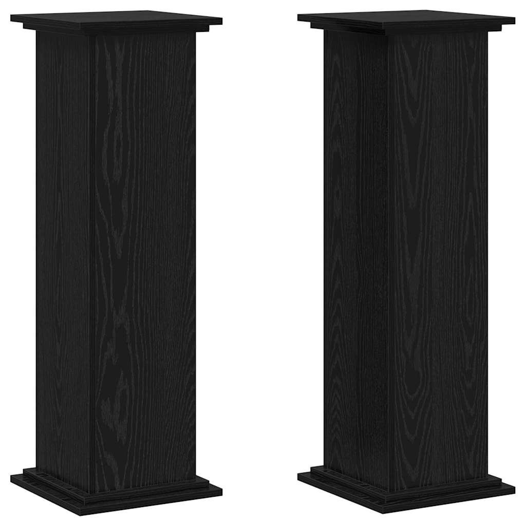 Vidaxxl support pour plantes chêne noir 33 x 33 x 100 cm bois traité