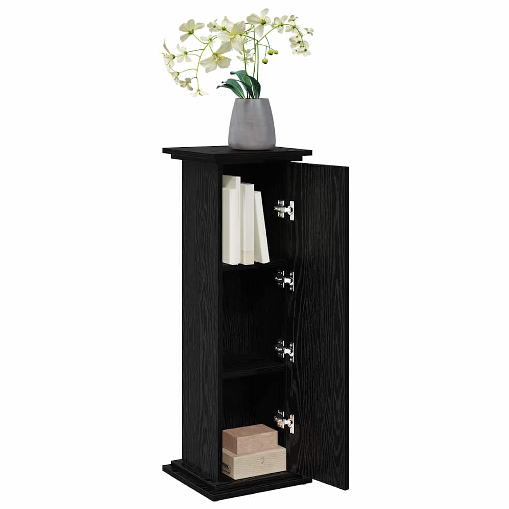 Vidaxxl présentoir avec étagère chêne noir 31 x 30 x 90 cm bois d'ingénierie