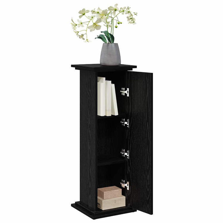 Vidaxxl présentoir avec étagère chêne noir 31 x 30 x 90 cm bois d'ingénierie
