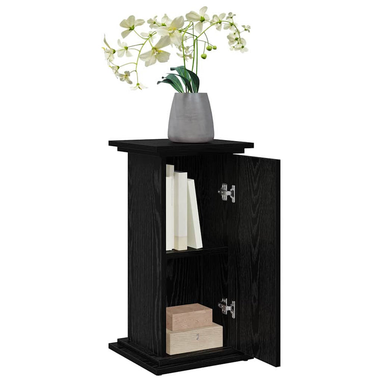 Vidaxxl présentoir avec étagère chêne noir 31 x 30 x 60 cm bois d'ingénierie