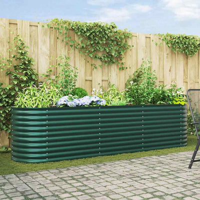 Vidaxx lit surélevé vert 320 x 80 x 81 cm acier