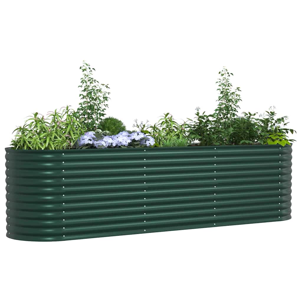Vidaxx lit surélevé vert 320 x 80 x 81 cm acier