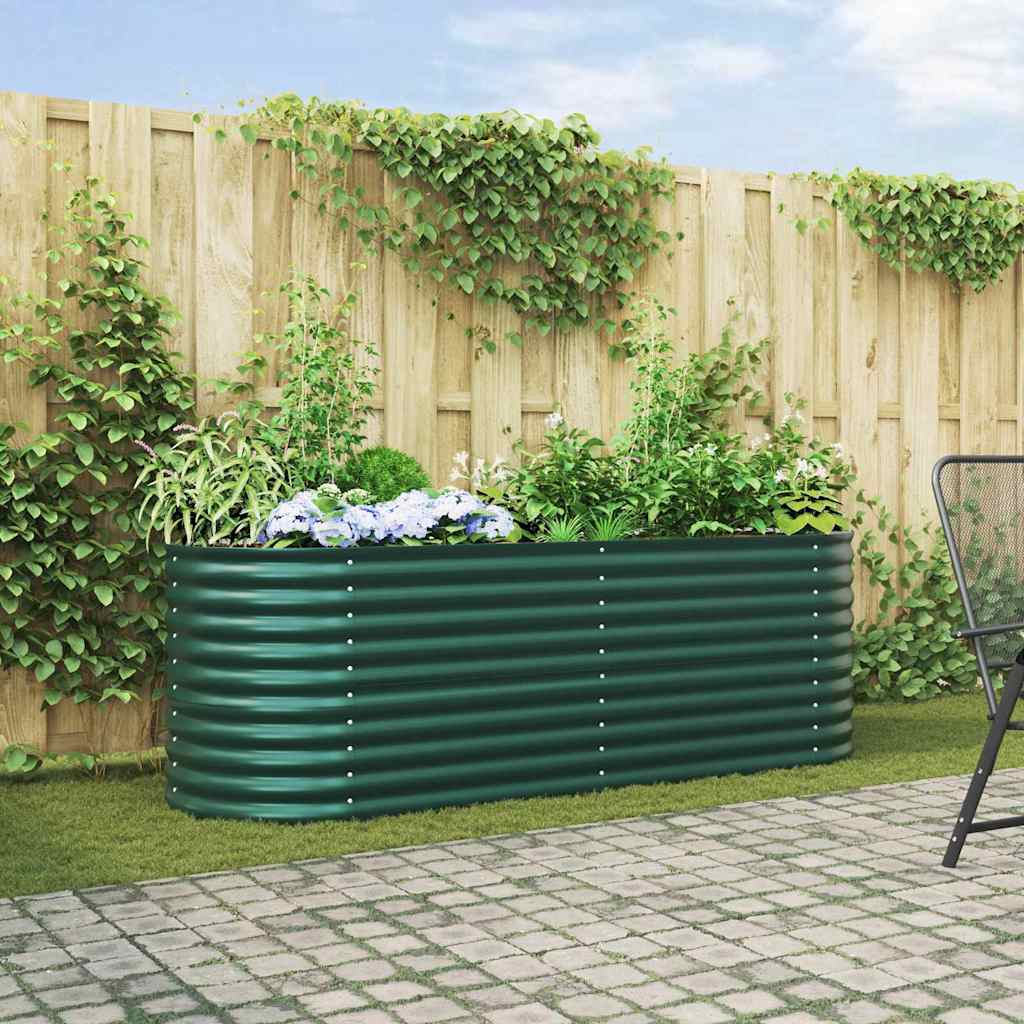 Vidaxx lit surélevé vert 240 x 80 x 81 cm acier