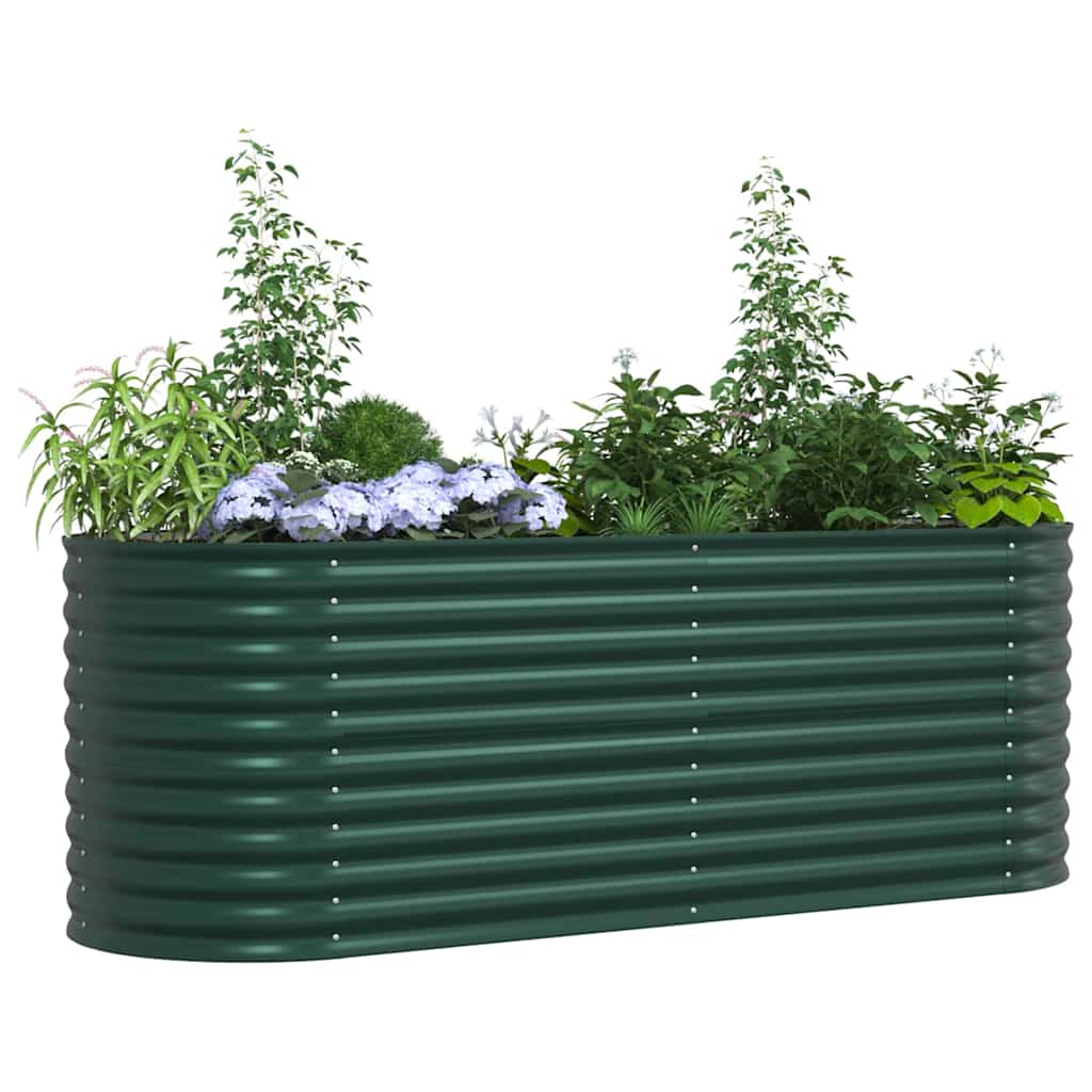 Vidaxx lit surélevé vert 240 x 80 x 81 cm acier