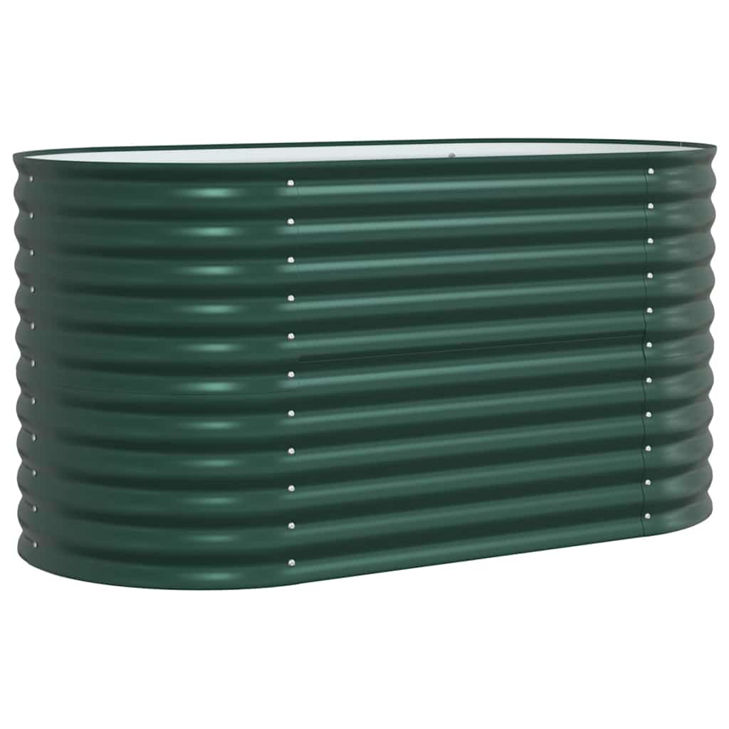 Vidaxx lit surélevé vert 160 x 80 x 81 cm acier