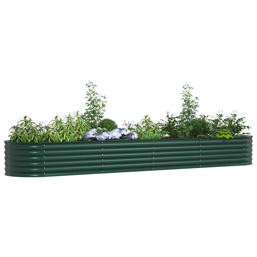 Vidaxx lit surélevé vert 400 x 80 x 44 cm acier