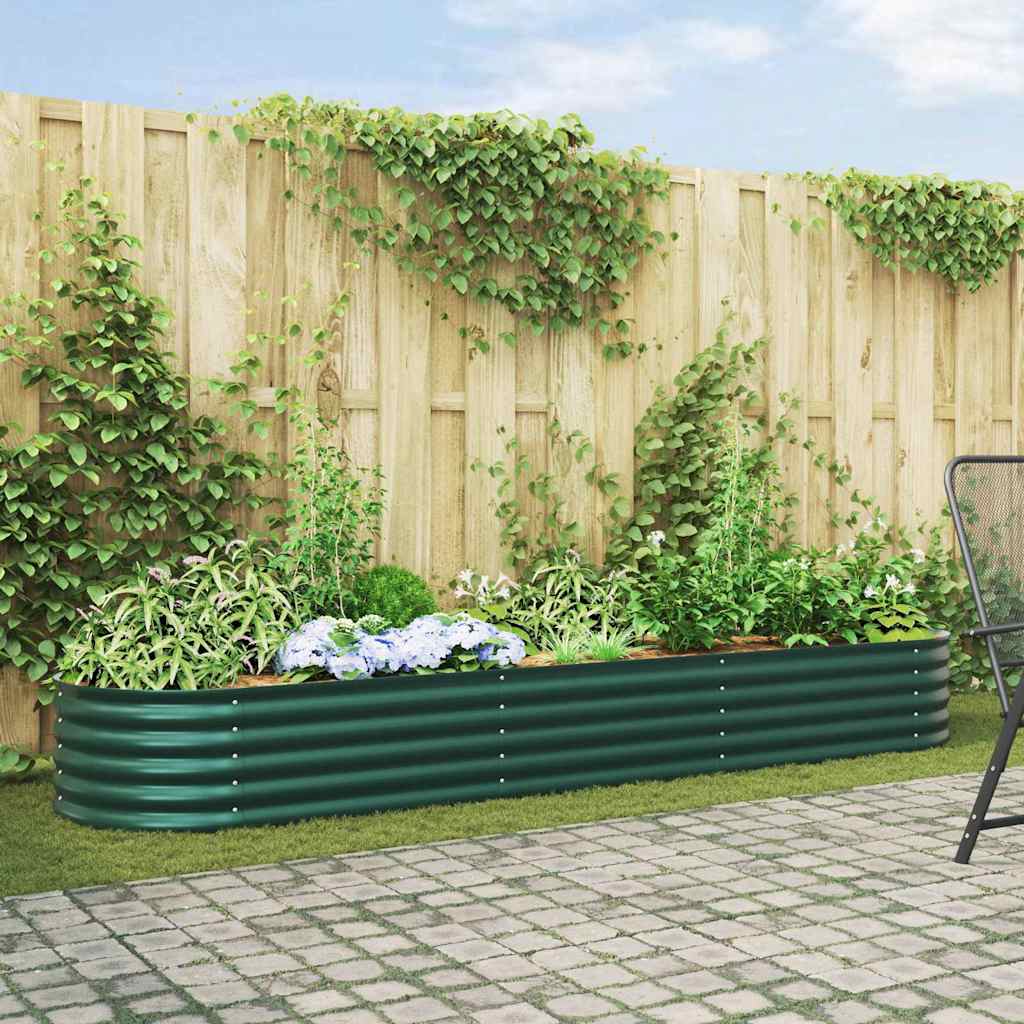 Vidaxx lit surélevé vert 320 x 80 x 44 cm acier