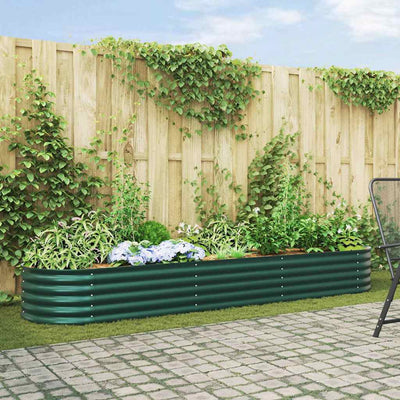 Vidaxx lit surélevé vert 320 x 80 x 44 cm acier