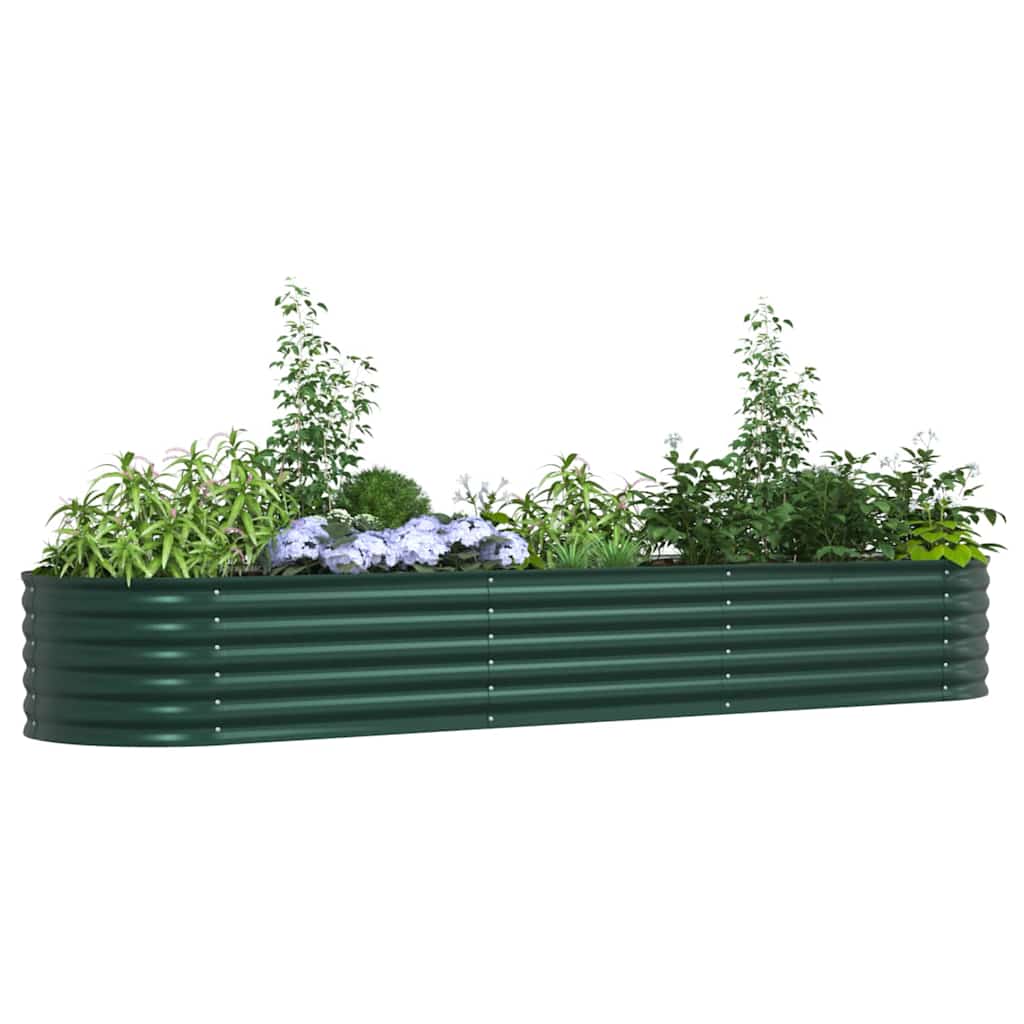 Vidaxx lit surélevé vert 320 x 80 x 44 cm acier