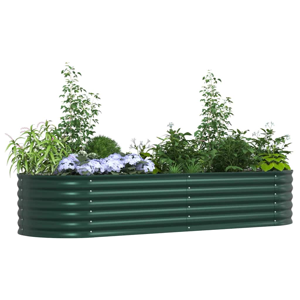 Vidaxx lit surélevé vert 240 x 80 x 44 cm acier