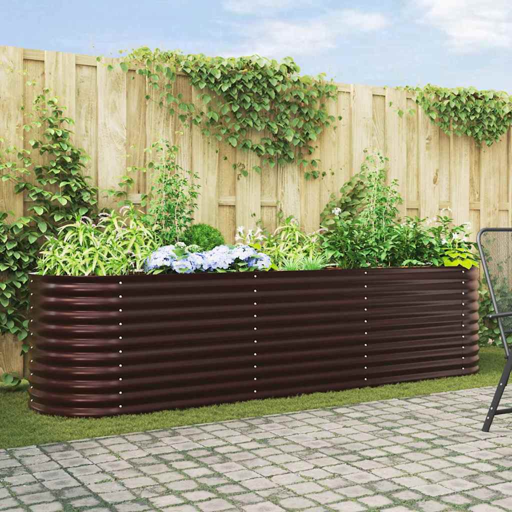 Vidaxx lit surélevé marron 320 x 80 x 81 cm acier