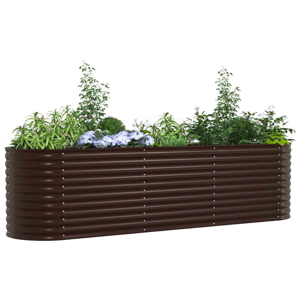 Vidaxx lit surélevé marron 320 x 80 x 81 cm acier
