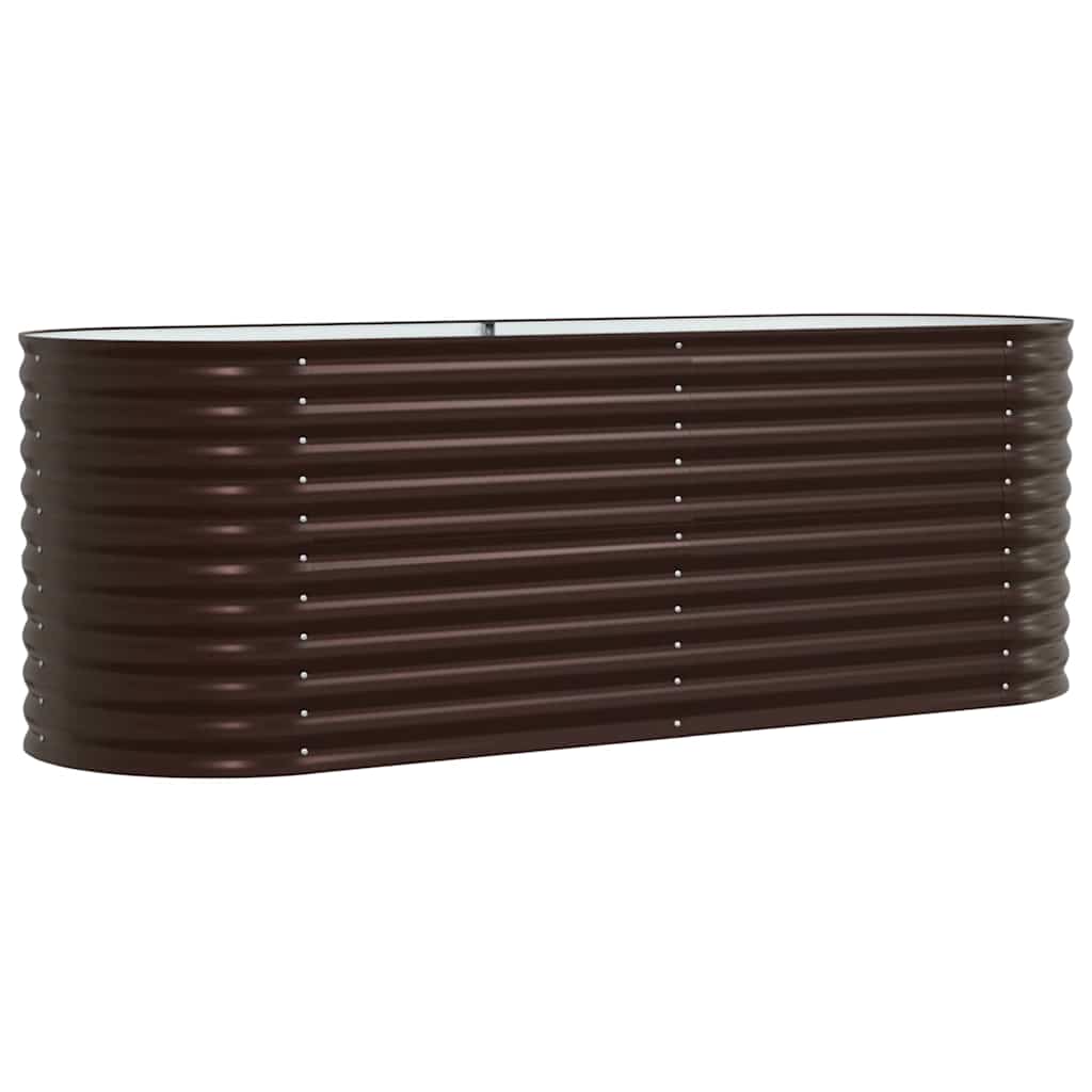 Vidaxx lit surélevé marron 240 x 80 x 81 cm acier