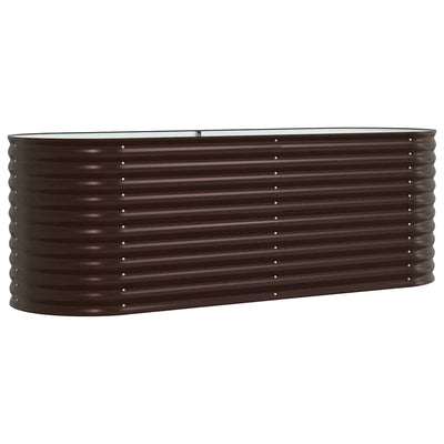 Vidaxx lit surélevé marron 240 x 80 x 81 cm acier