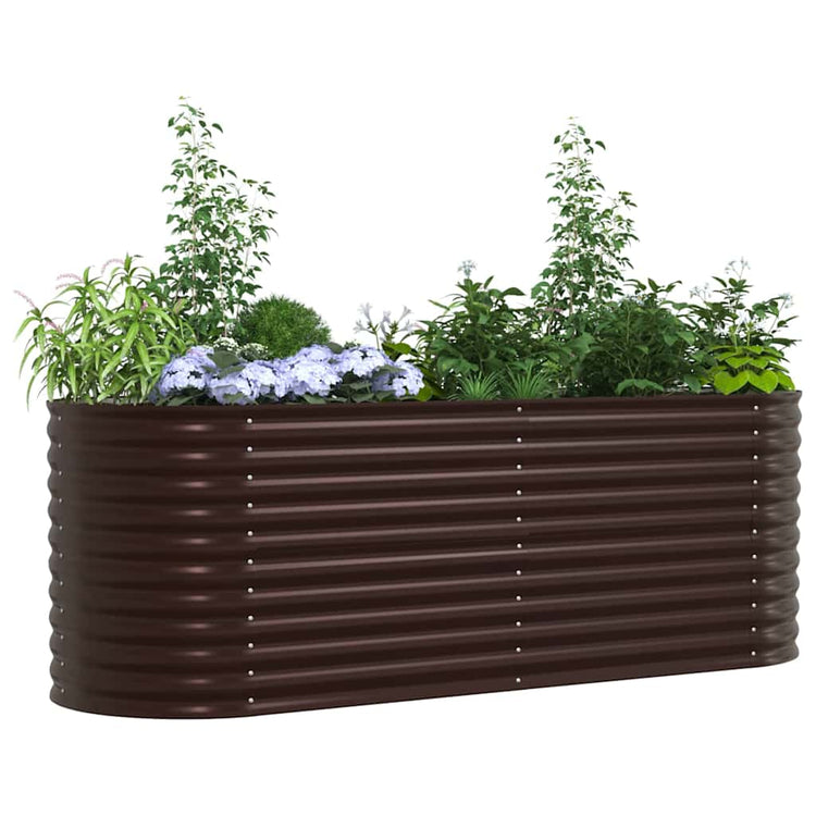Vidaxx lit surélevé marron 240 x 80 x 81 cm acier