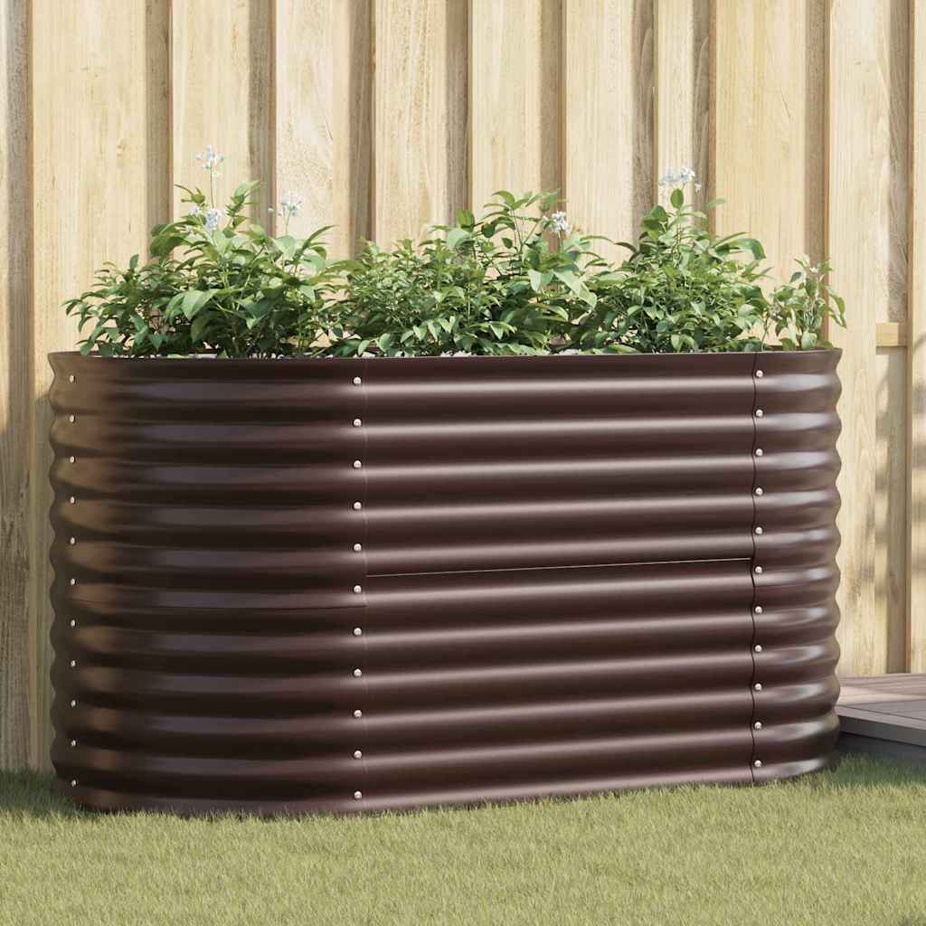 Vidaxx lit surélevé marron 160 x 80 x 81 cm acier