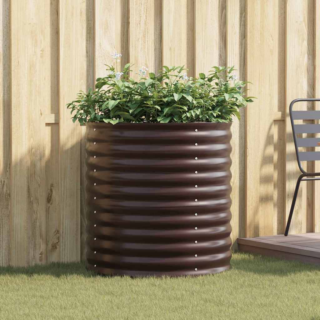 Vidaxx lit surélevé marron 80 x 80 x 81 cm acier