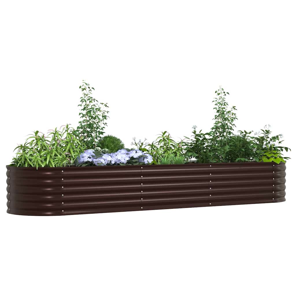 Vidaxx lit surélevé marron 320 x 80 x 44 cm acier