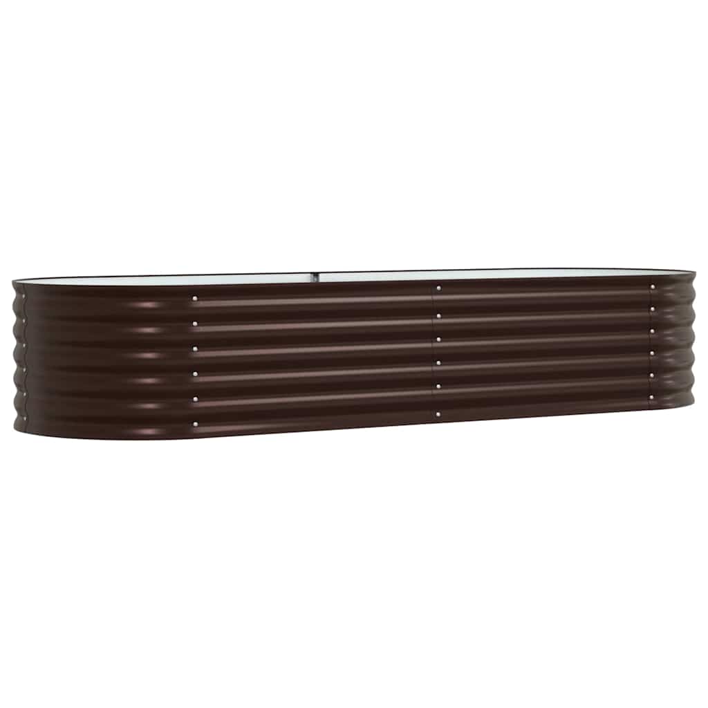 Vidaxx lit surélevé marron 240 x 80 x 44 cm acier