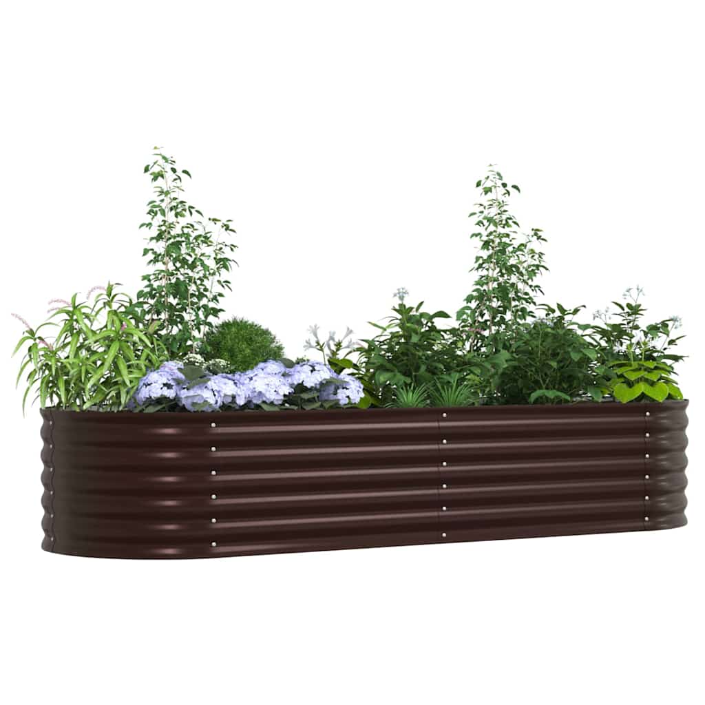 Vidaxx lit surélevé marron 240 x 80 x 44 cm acier
