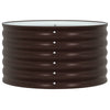Vidaxx lit surélevé marron 80 x 80 x 44 cm acier