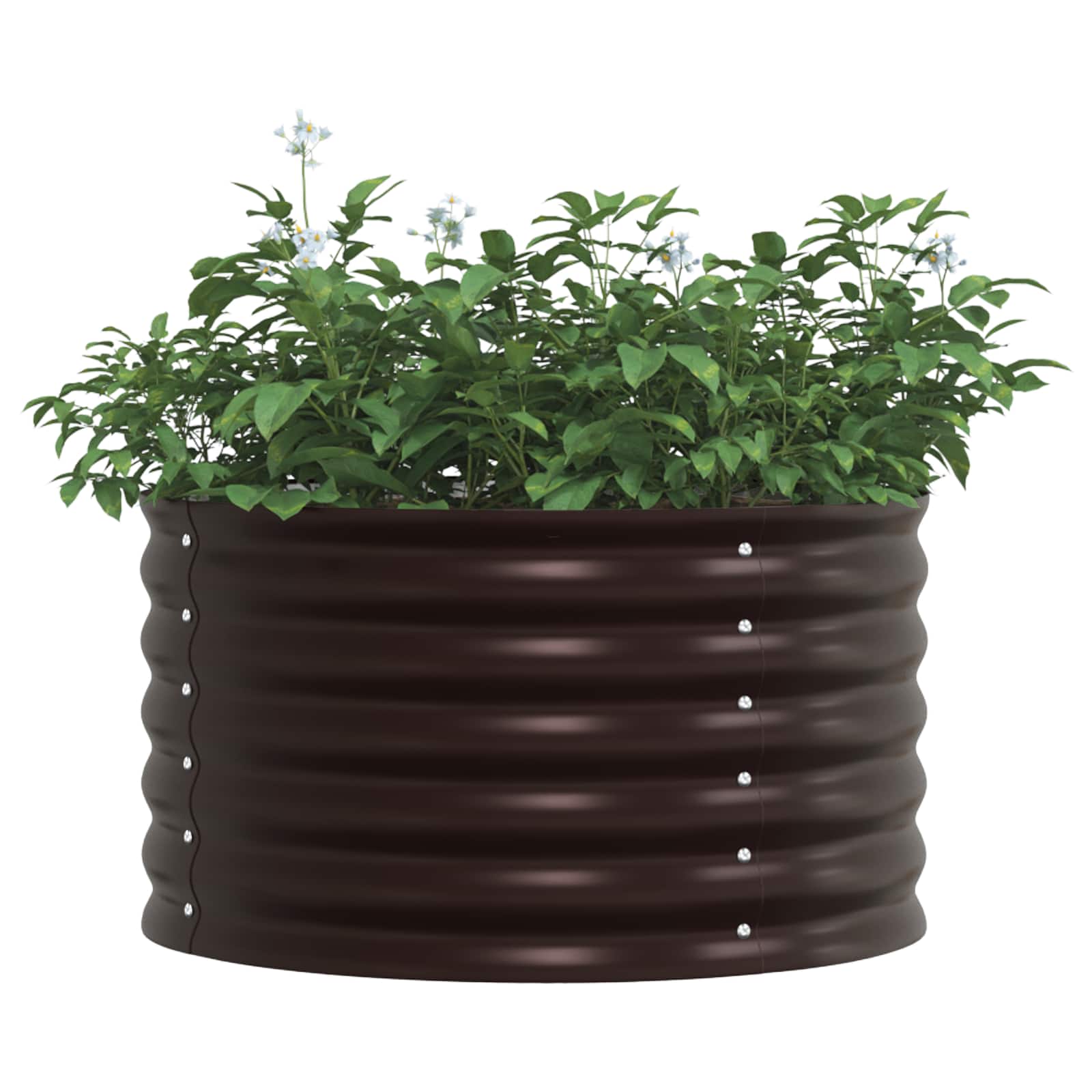 Vidaxx lit surélevé marron 80 x 80 x 44 cm acier