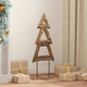 Vidaxx Sapin de Noël en bois de teck massif marron standard 90 cm