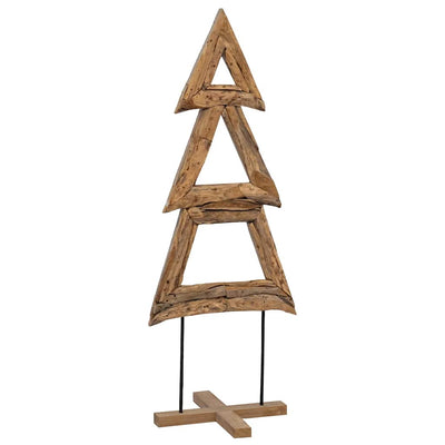 Vidaxx Sapin de Noël en bois de teck massif marron standard 90 cm