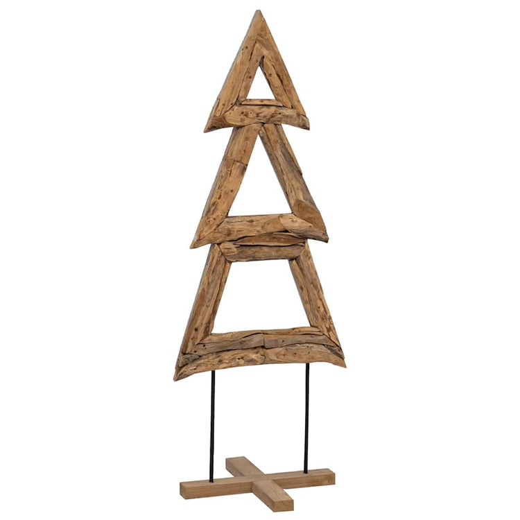 Vidaxx Sapin de Noël en bois de teck massif marron standard 90 cm