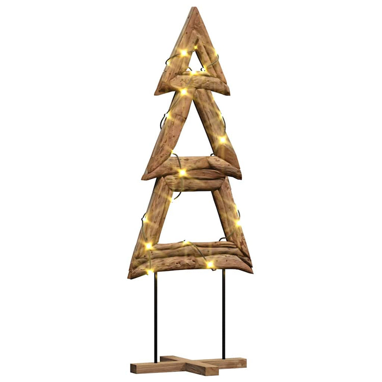 Vidaxx Sapin de Noël en bois de teck massif marron standard 90 cm