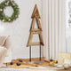 Vidaxx Sapin de Noël en bois de teck massif marron standard 120 cm