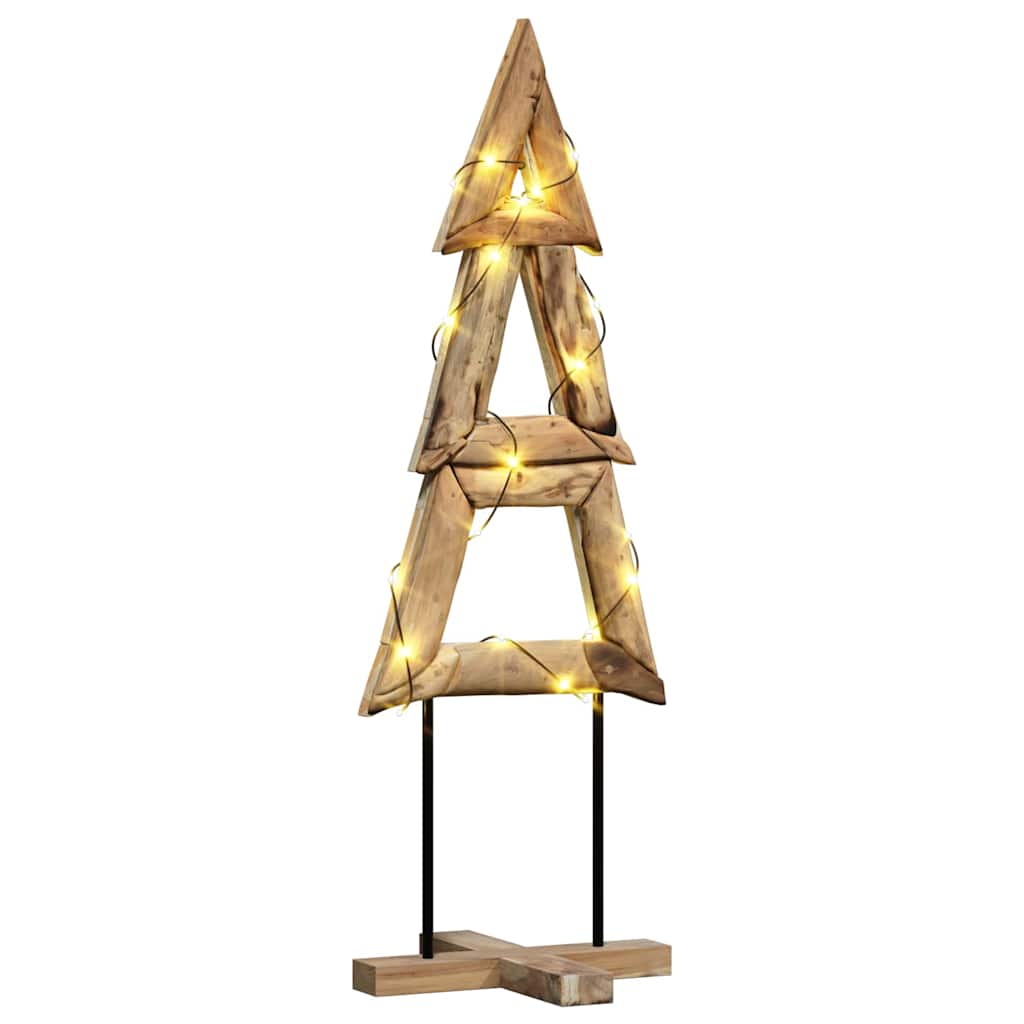 Vidaxx Sapin de Noël en bois de teck massif marron standard 120 cm