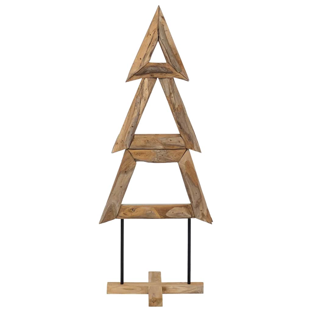 Vidaxx Sapin de Noël avec bois de teck massif marron standard 149,5 cm