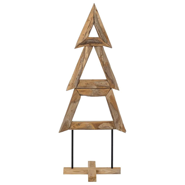 Vidaxx Sapin de Noël avec bois de teck massif marron standard 149,5 cm