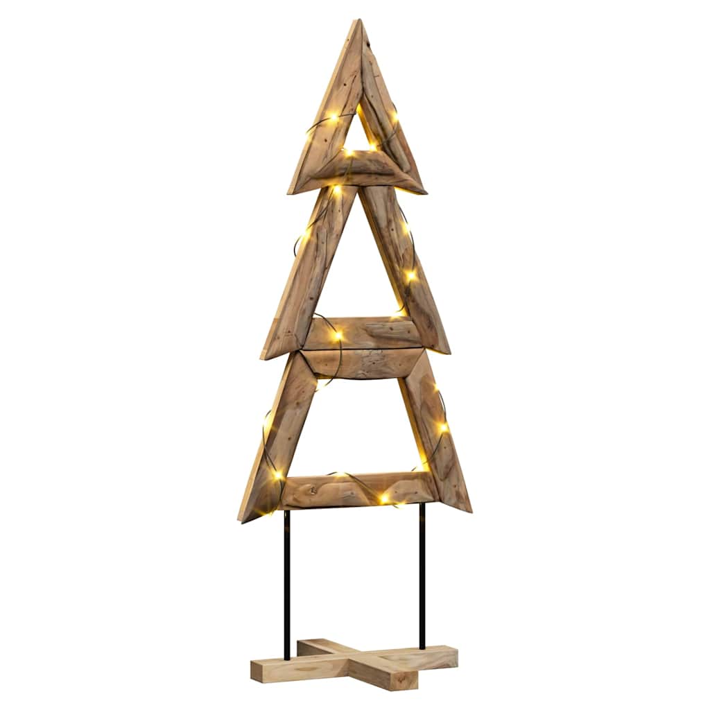 Vidaxx Sapin de Noël avec bois de teck massif marron standard 149,5 cm