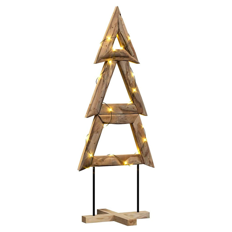 Vidaxx Sapin de Noël avec bois de teck massif marron standard 149,5 cm