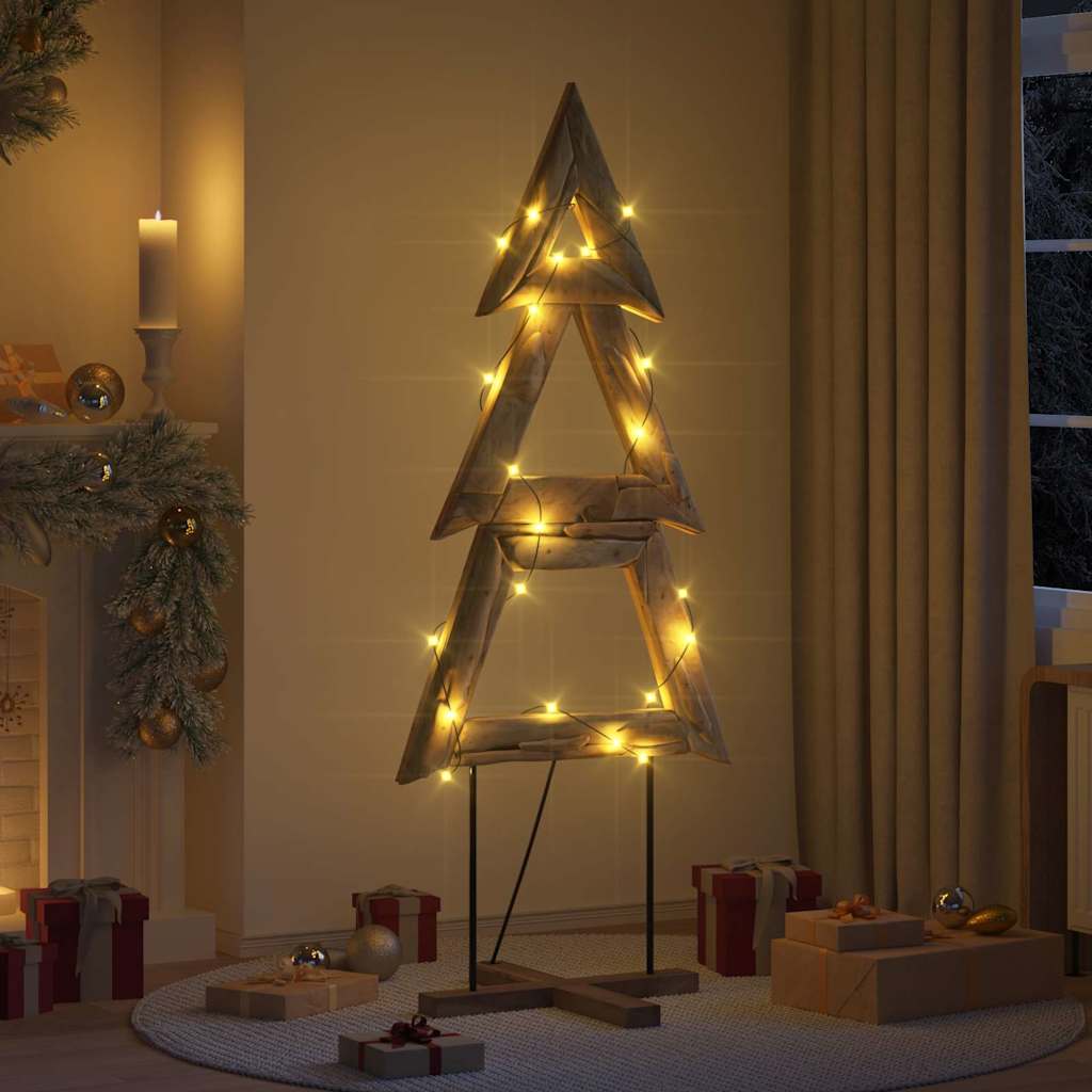 Vidaxx Sapin de Noël avec bois de teck massif marron standard 181 cm