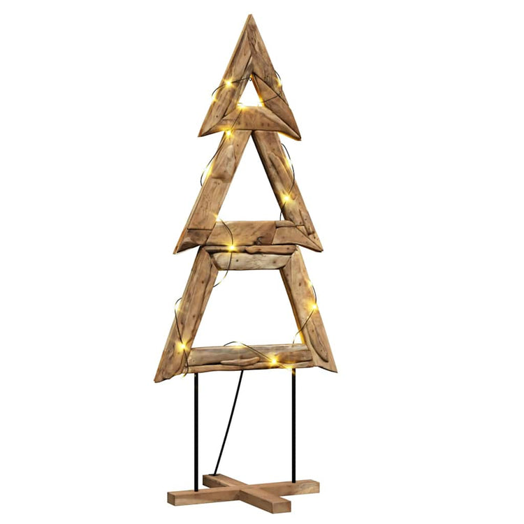 Vidaxx Sapin de Noël avec bois de teck massif marron standard 181 cm