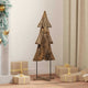 Vidaxx Sapin de Noël en bois de teck massif marron standard 90 cm