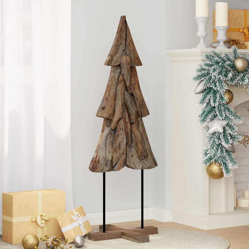 Vidaxx Sapin de Noël avec bois de teck massif marron standard 121 cm