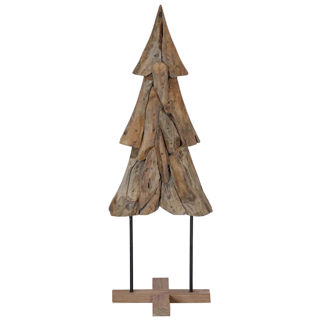 Vidaxx Sapin de Noël avec bois de teck massif marron standard 121 cm